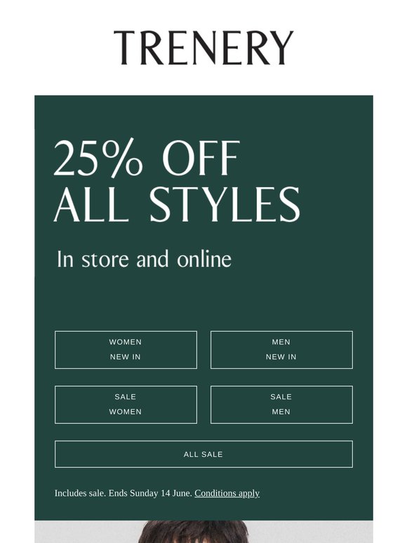Starts now: 25% off our entire collection