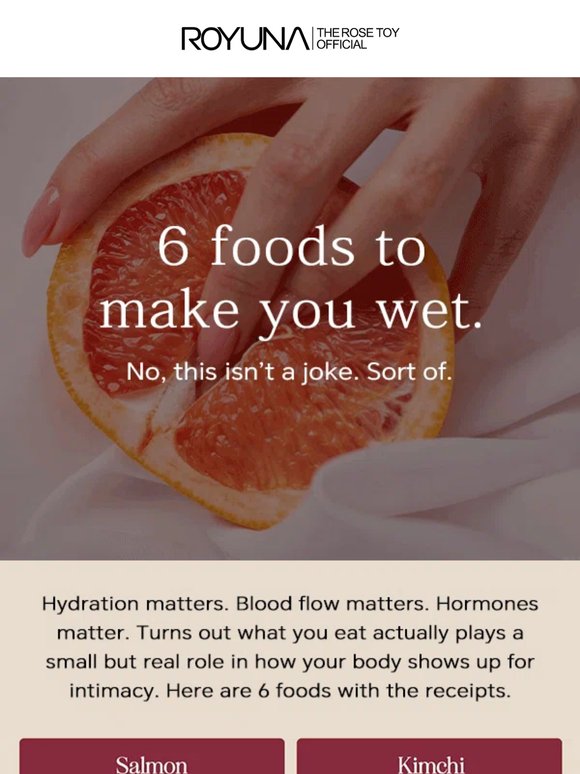 🦪💦Top 6 foods to make you wet
