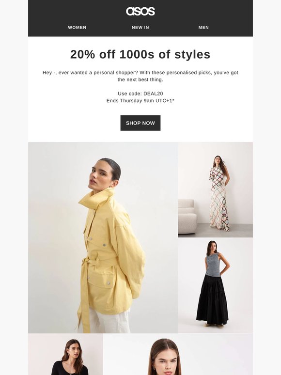 20% off 1000s of styles