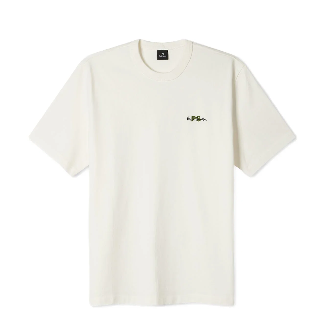 Image of Paul Smith Mens Oversized Fit SS T Shirt PS Emb White