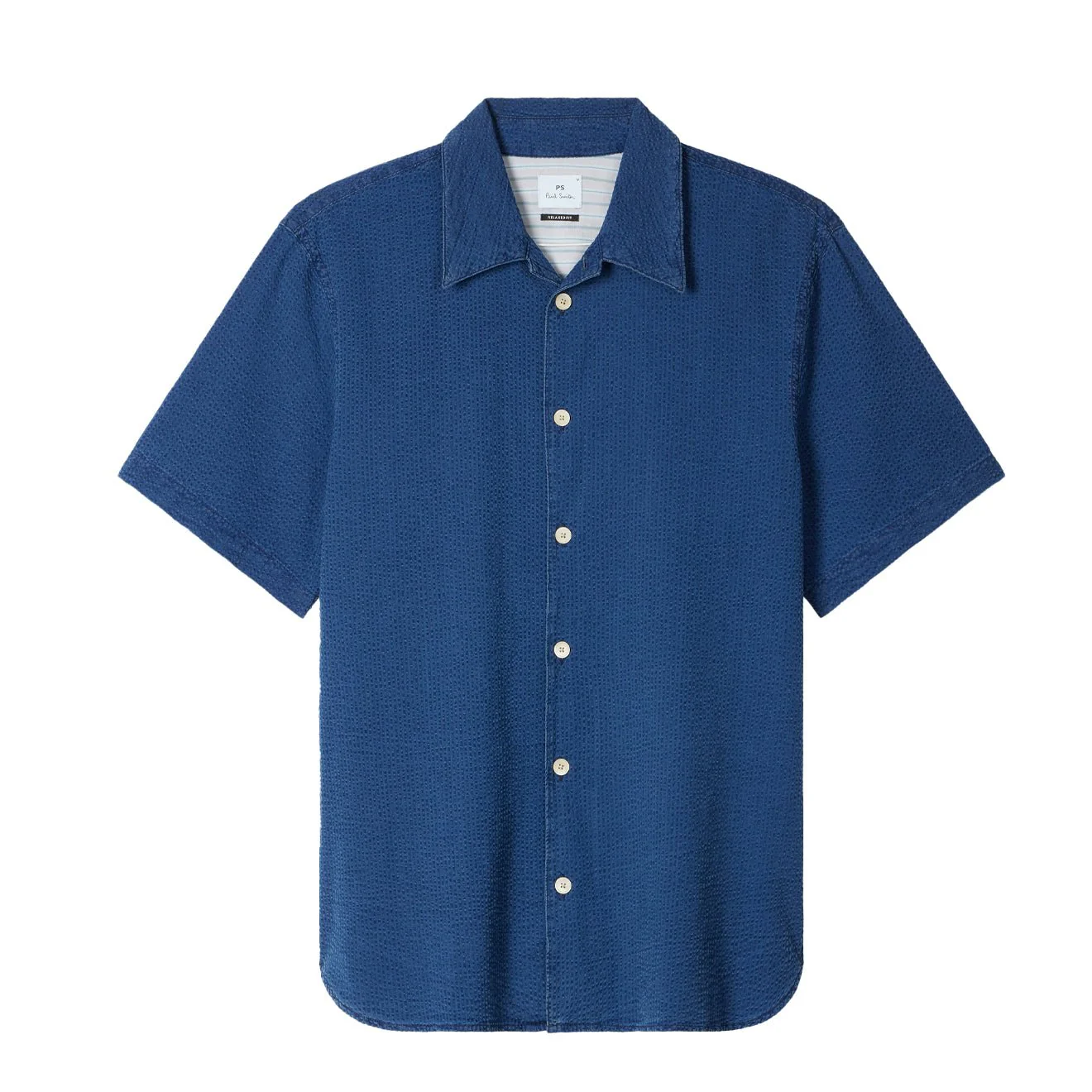 Image of Paul Smith Mens SS Relaxed Fit Shirt Blue
