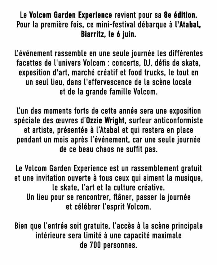 Volcom Garden Experience 