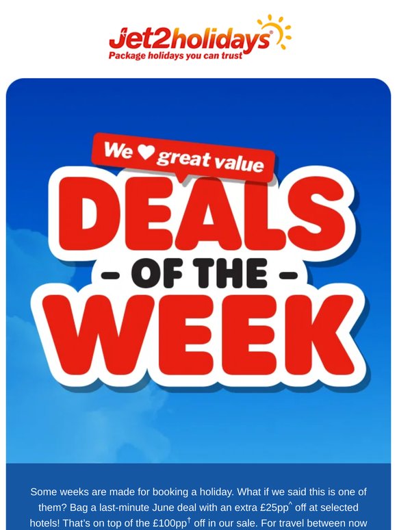 Deals worth clearing your calendar for