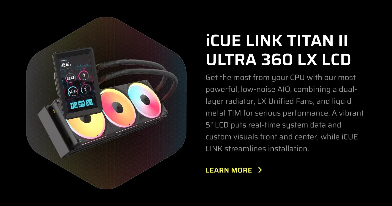 iCUE LINK TITAN II ULTRA 360 LX LCD