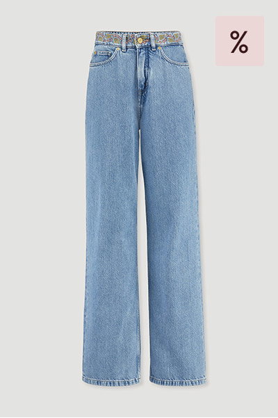 Jeans ALVA Wide Leg Embroidery aus Bio-Baumwolle mit TENCEL™ Lyocell