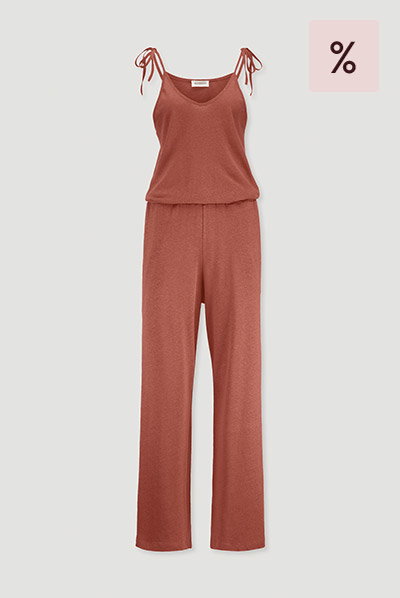 Jersey Jumpsuit Relaxed aus Leinen und Bio-Baumwolle