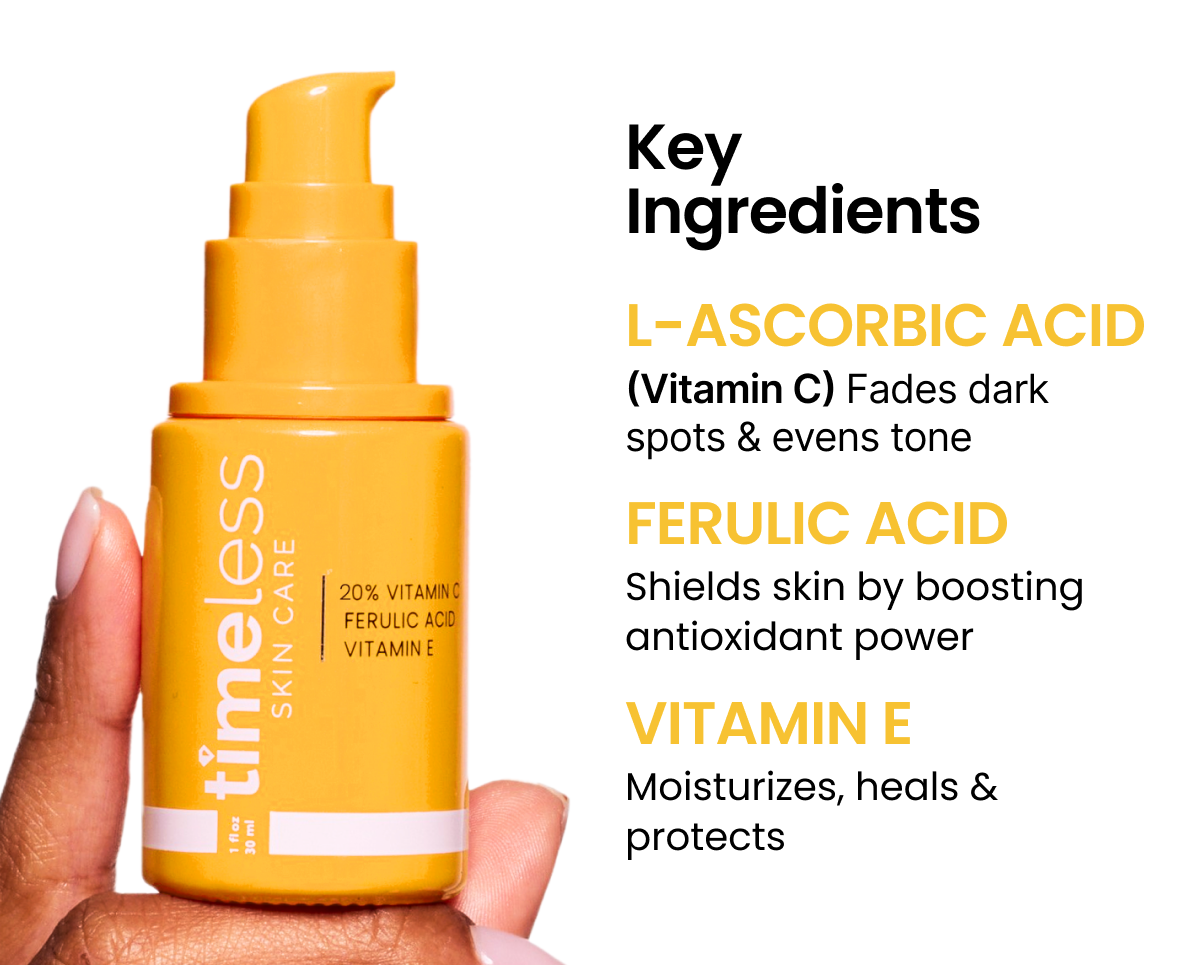 20% vitamin c + e ferulic acid serum brighten, defend & smooth skin