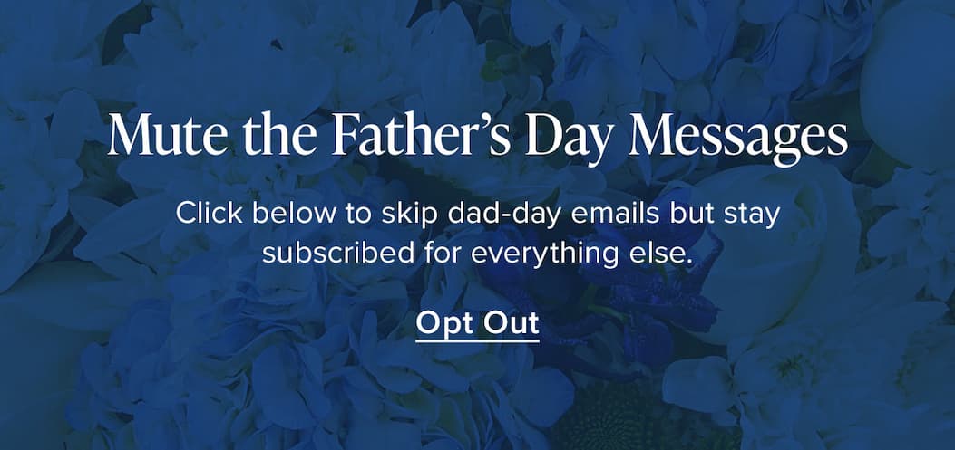 Mute the Father's Day Messages. Click below to skip dad-day emails but stay subscribed for everything else. Opt Out. 