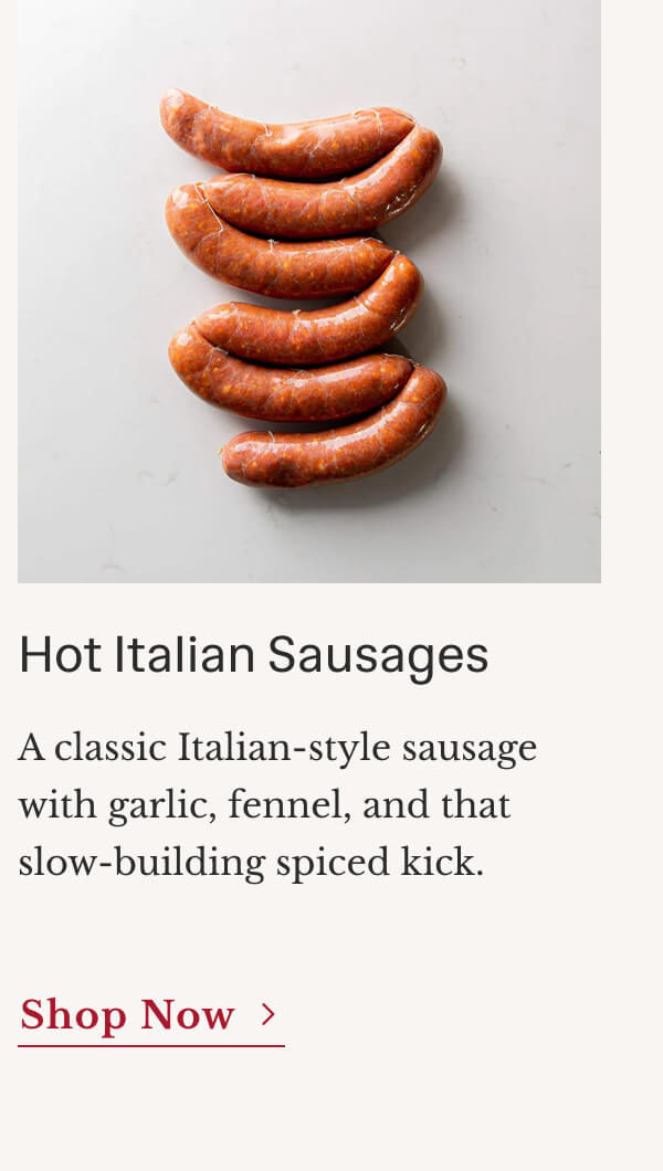 Hot Italian Sausage | Shop Now