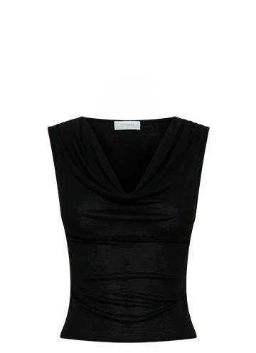 Nicolette Sleeveless Tank Top - Black