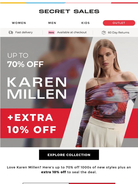 Karen Millen: Up To 70% Off + Extra 10%