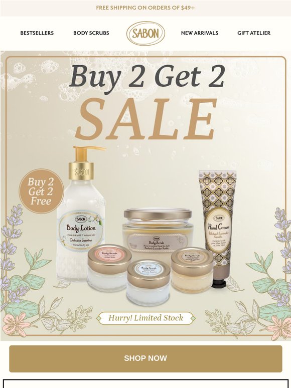 Stock Up & Save: Buy 2 Get 2 FREE😍