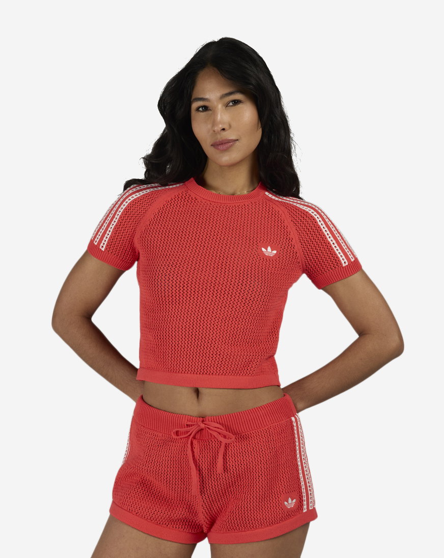 Cali Tee with Knitted Crochet Details