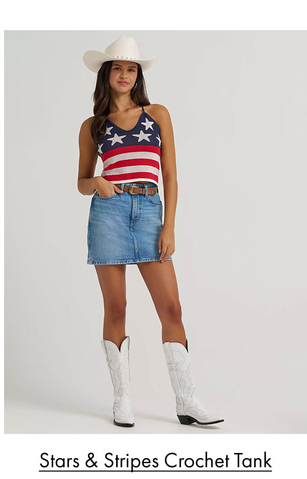 Stars & Stripes Crochet Tank
