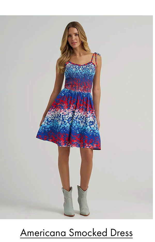 Americana Smocked Dress