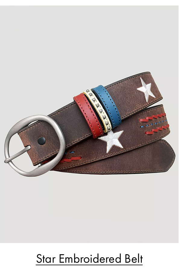 Star Embroidered Belt