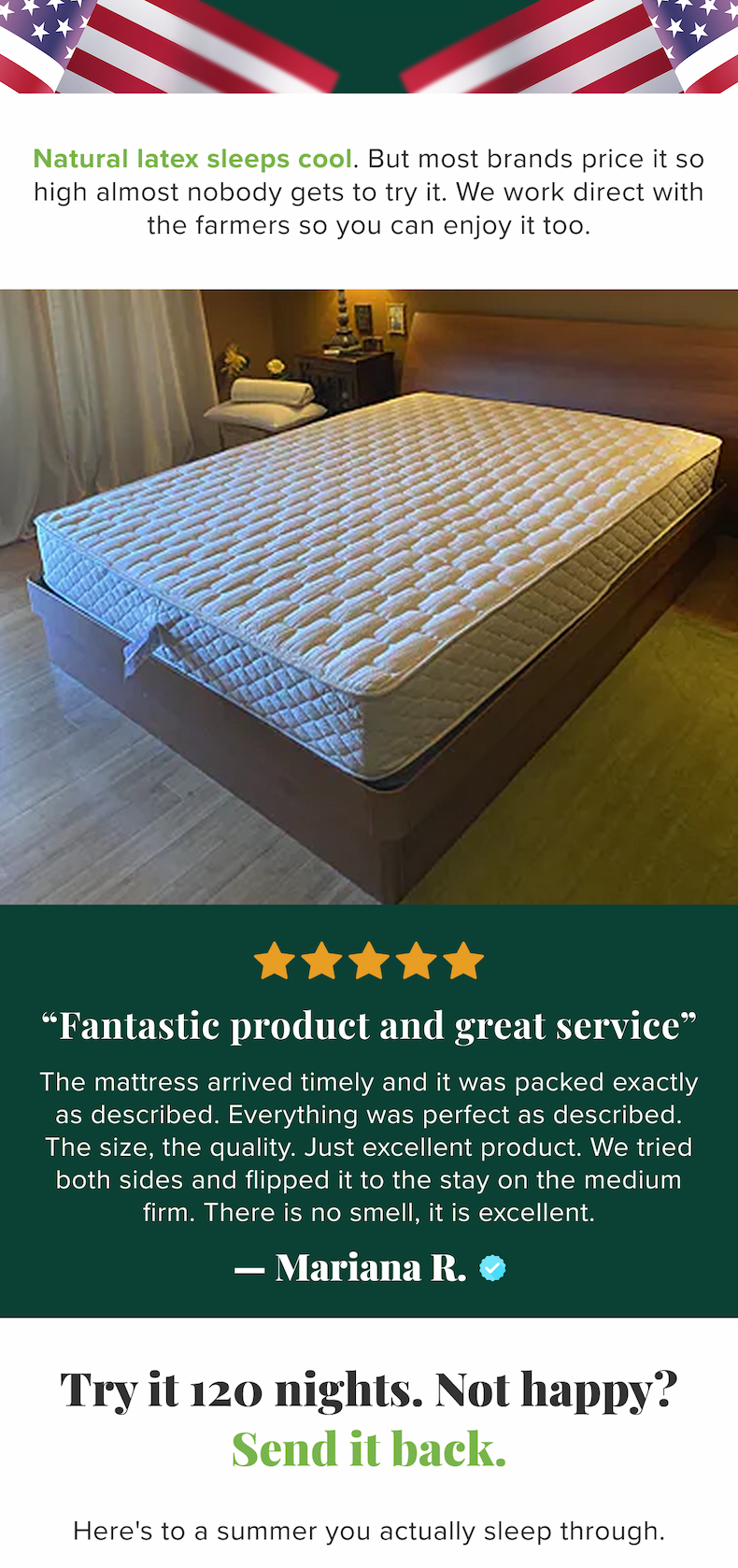 Try it 120 nights