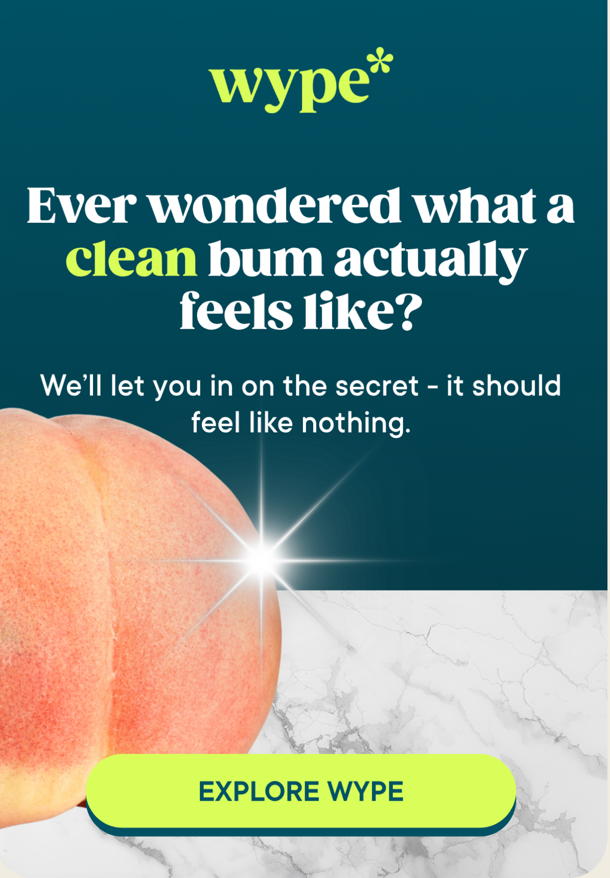 Ever wondered what a clean bum actually feels like?