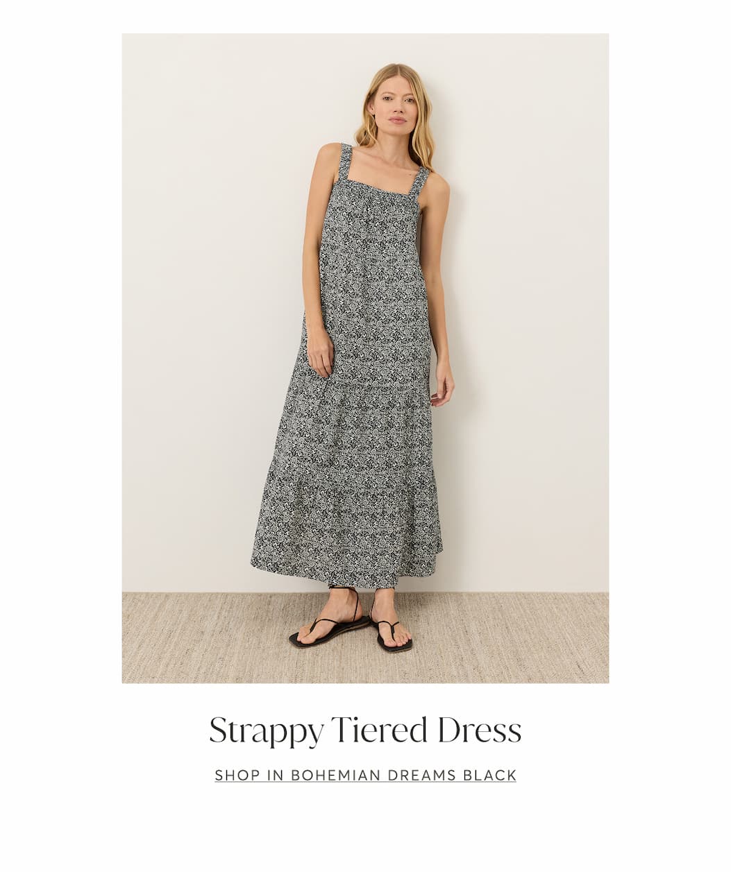 Strappy Tiered Dress
