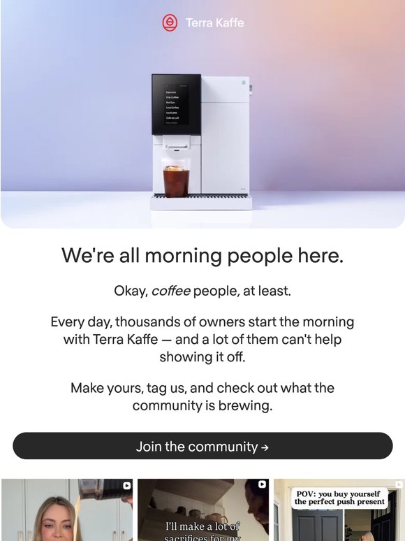 We're all coffee people here ☕