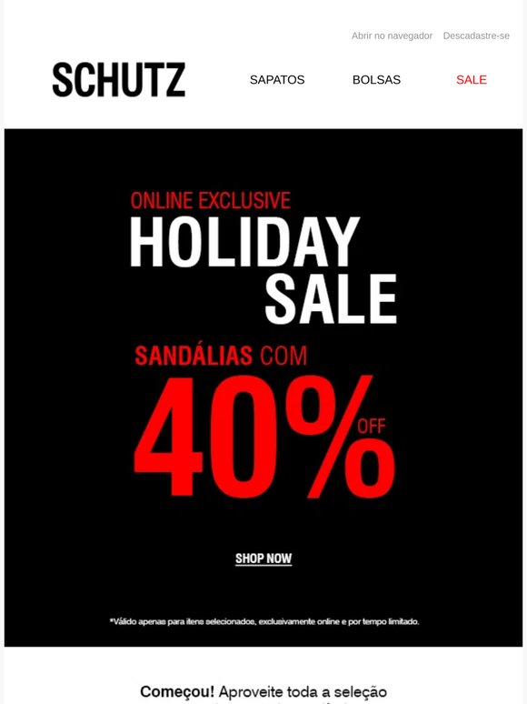 Holiday Sale IT'S ON: TUDO 40% OFF 🔥