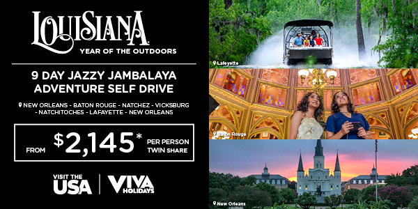 Louisiana's Year of Outdoors: Jazzy Jambalaya Adventure Self Drive