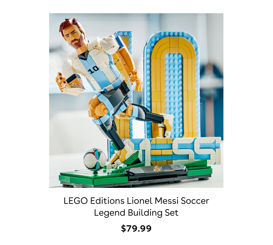 LEGO Editions Lionel Messi Soccer Legend Building Set. $79.99.