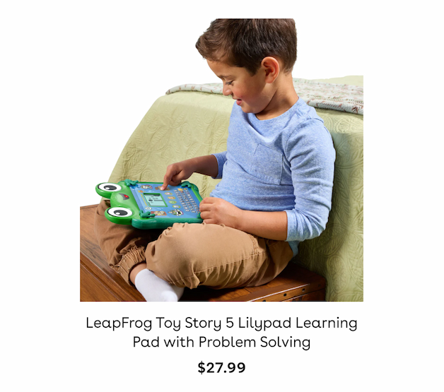 LeapFrog Toy Story 5 Lilypad Learning Pad with Problem Solving. $27.99.