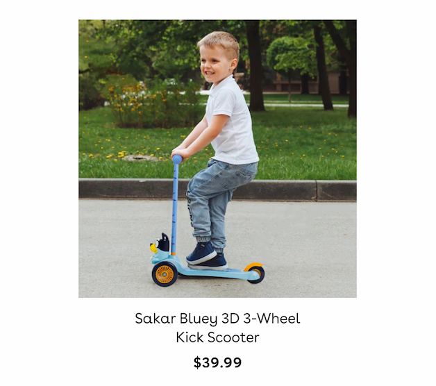 Sakar Bluey 3D 3-Wheel Kick Scooter. $39.99.