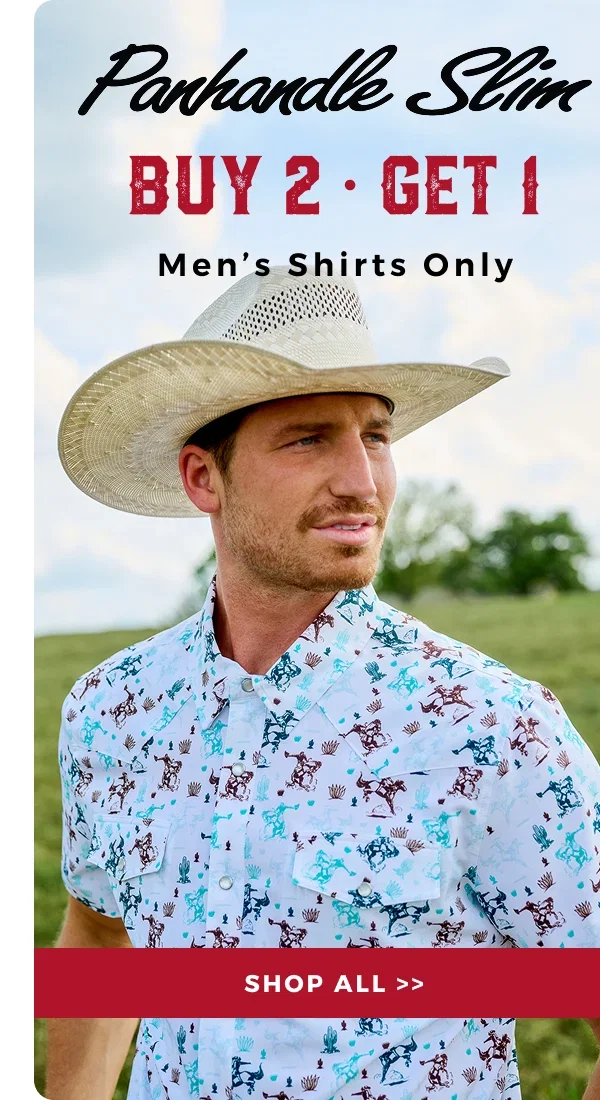PANHANDLE SLIM BUY 2, GET 1 FREE MEN'S SHIRTS ONLY