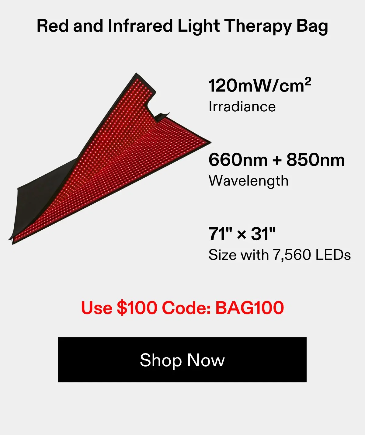 Shop Red ad Infrared Light Therapy Bag