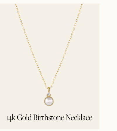 14K Gold Birthstone Necklace