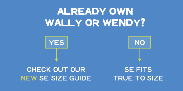 Wally and Wendy Size Guide