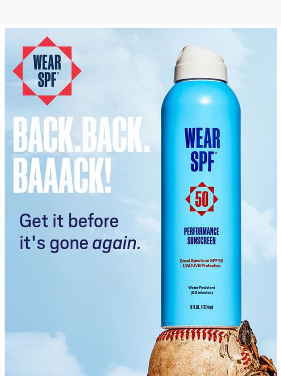 Back. Back. Baaack! Get it before its's gone again