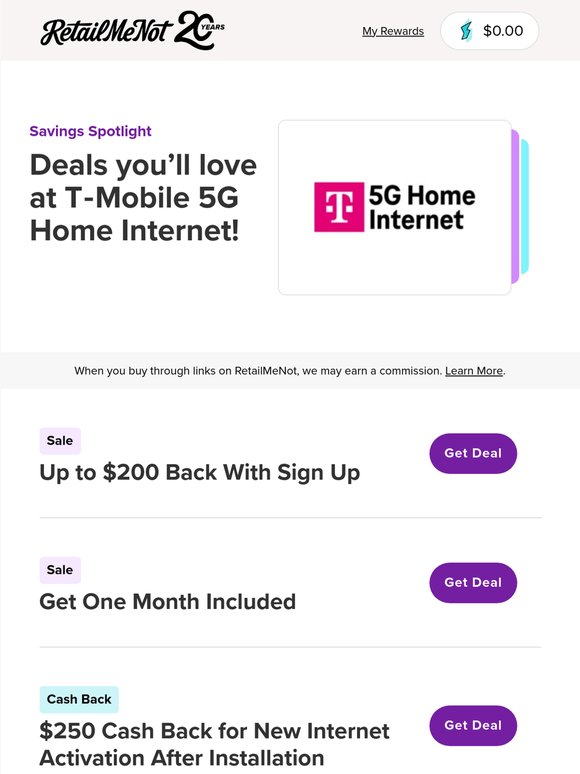 🌐 T-Mobile 5G Home Internet: Up to $200 Back + 1 Month Free & More!