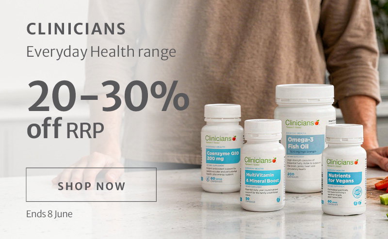 20-30% off RRP on Clinicians Everyday Health range