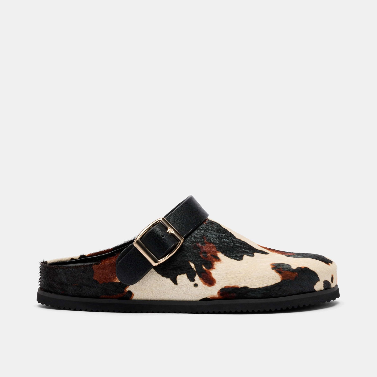 Image of Solana Cow Print Backstrap Clogs