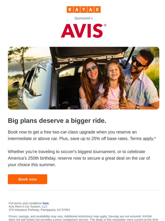 Need a rental car? Grab this Double Deal from Avis.