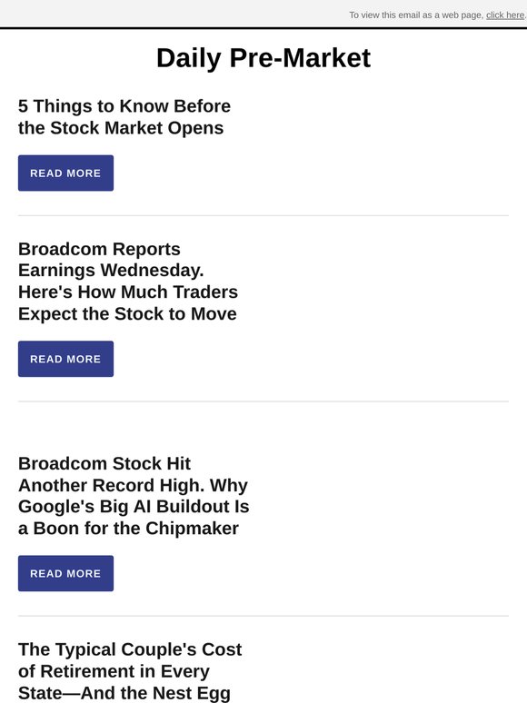 5 Things to Know Before the Stock Market Opens