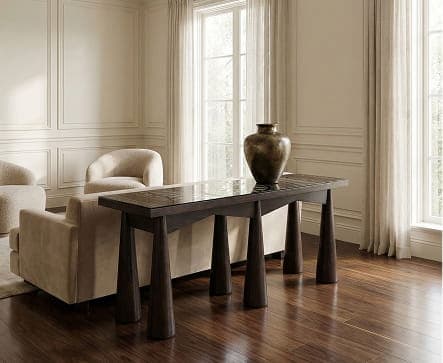 Tutankhamun Ebony Walnut Console
