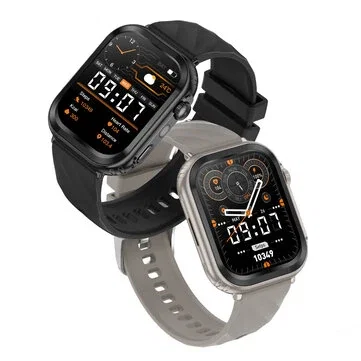 BlitzWolf BW-AT8 2.01-inch HD Screen 1000mAh Massive Battery Built-in LED Flashlight bluetooth Call Heart Rate Blood Oxygen Monitor Sleep Monitoring Multi-sport Modes 1ATM Waterproof Smart Watch