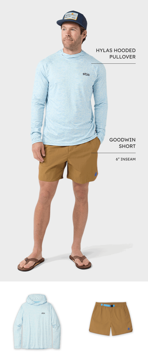 Men's Hylas Hooded Pullover and Men's Goodwin Short