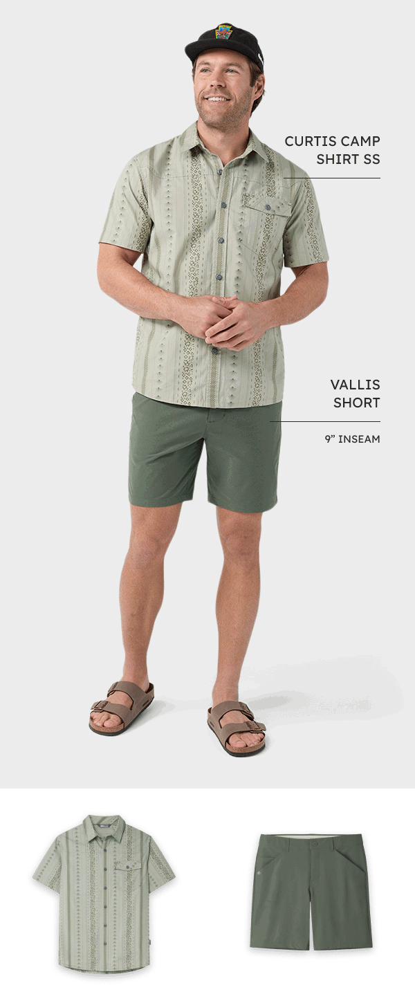 Men's Curtis Camp Shirt and Men's Vallis Short