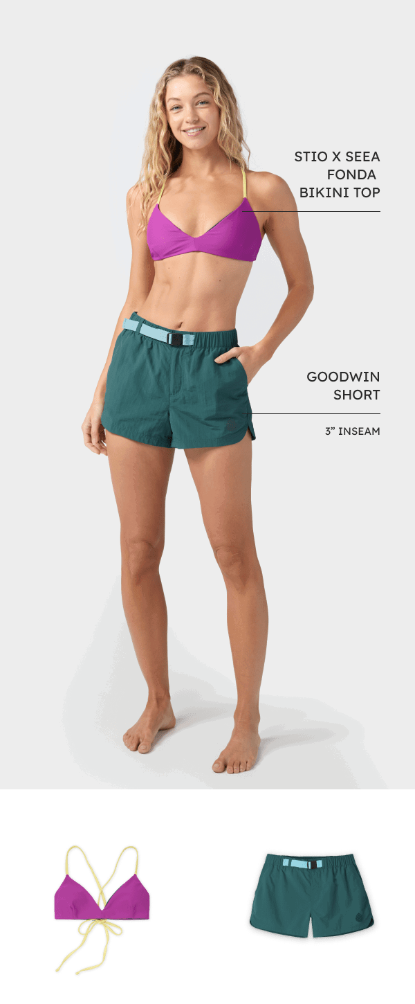 Women's Stio x Seea Fonda Bikini Top and Women's Goodwin Short