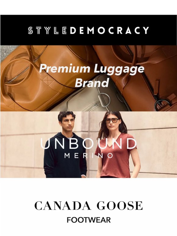 Canada Goose Footwear, Premium Luggage & Unbound Merino: Shop Next Week