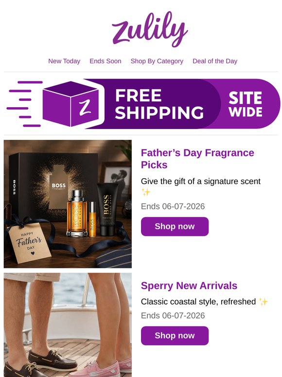 💜 Father's Day fragrance, Sperry & more