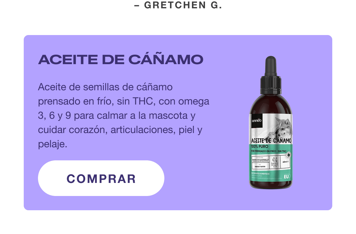Aceite de Cáñamo para Perros y Gatos