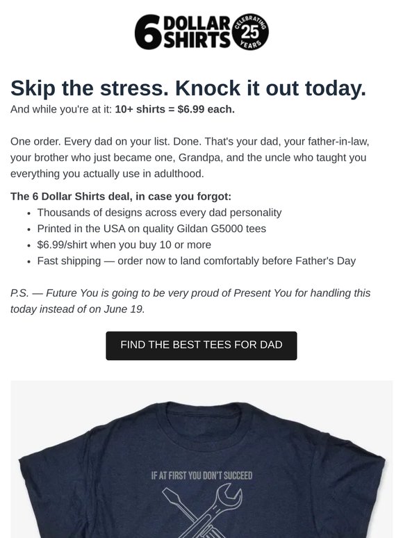Skip the stress. Handle Dad today.