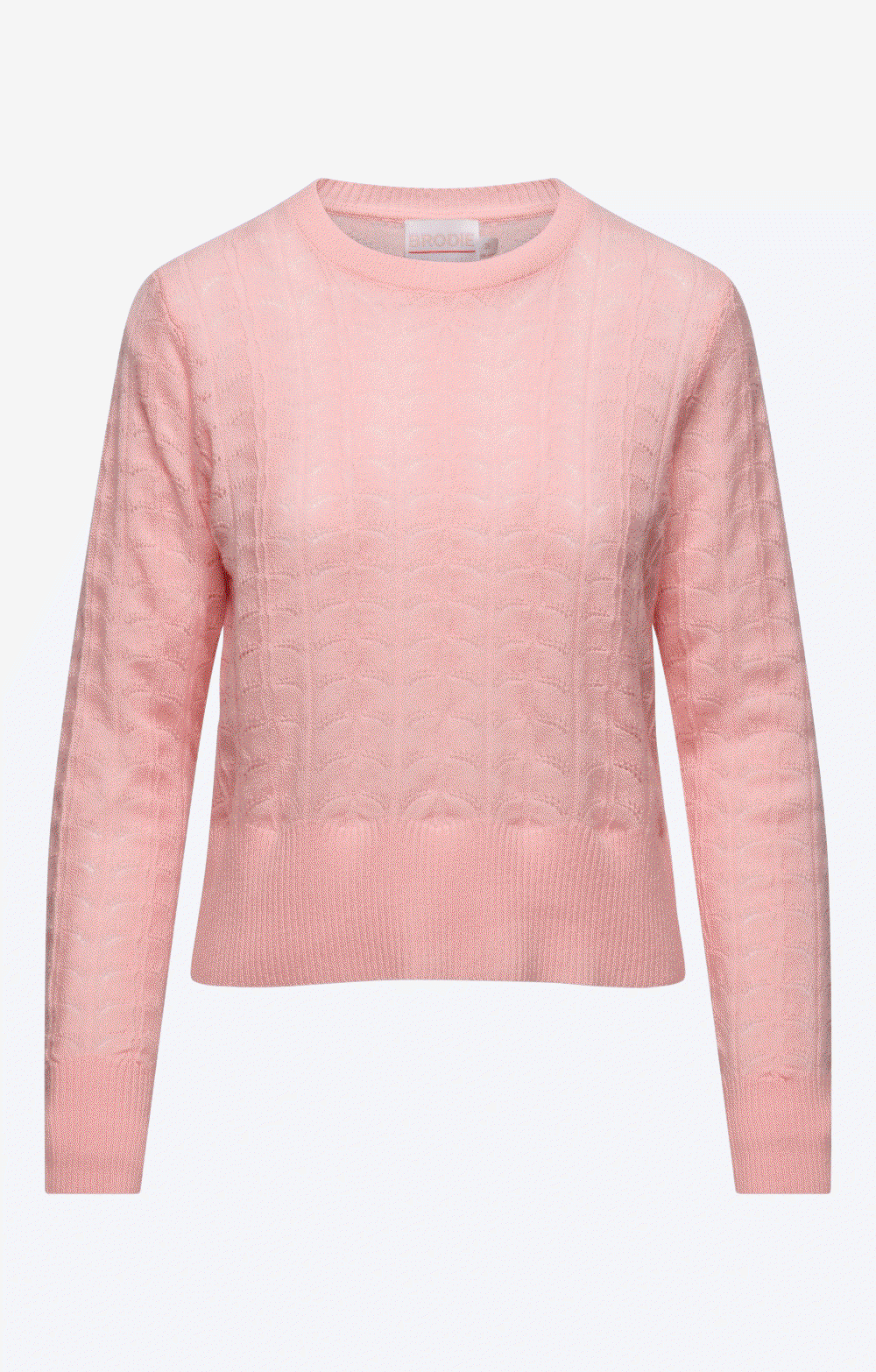 Ladies Brodie Cashmere Shell Pointelle Crew Neck