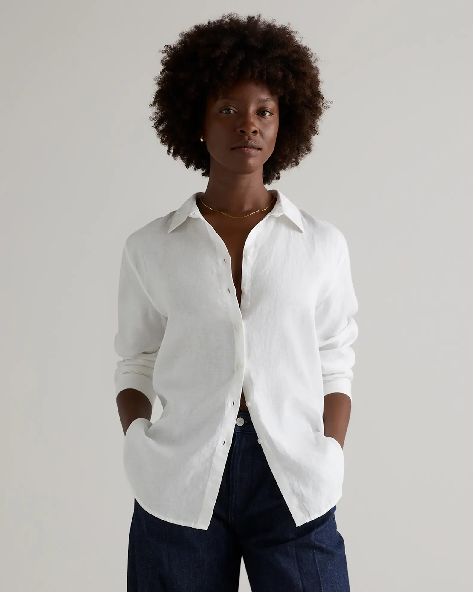 100% European Linen Long Sleeve Shirt